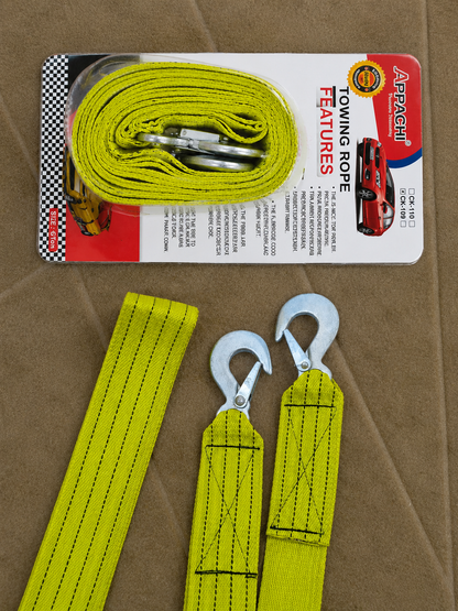 Imported Heavy Duty Tow Rope 10 to 11 FT – Strong Emergency Towing Cable for Cars, SUVs