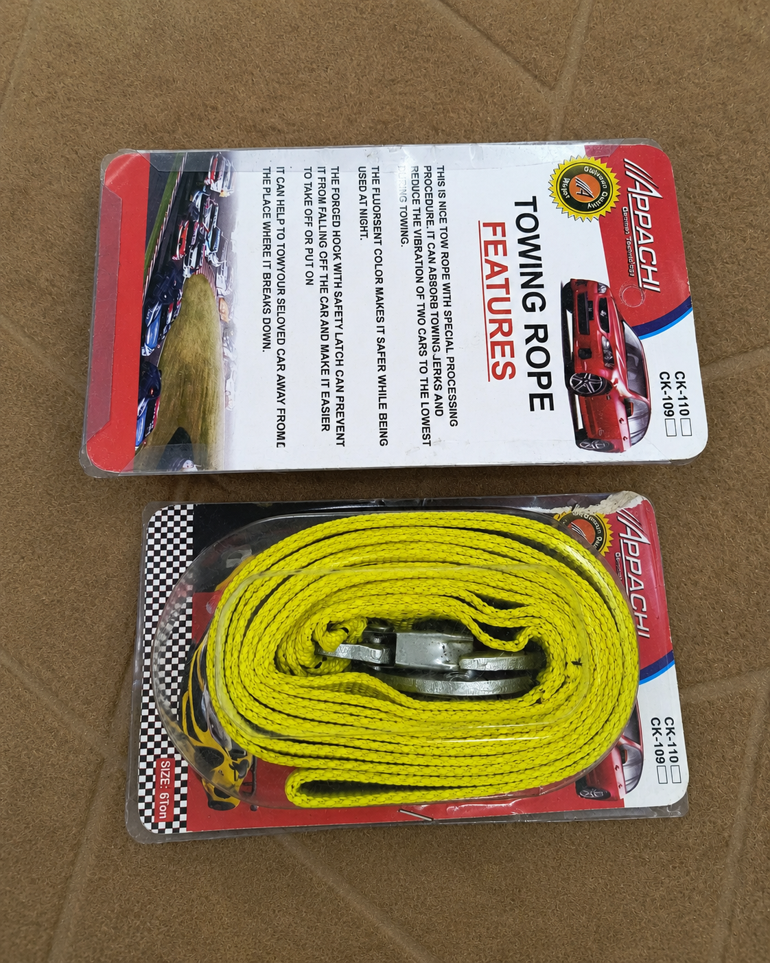Imported Heavy Duty Tow Rope 10 to 11 FT – Strong Emergency Towing Cable for Cars, SUVs