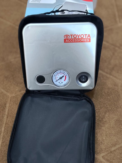 Toyota 12V Tire Inflator 80 PSI – Fast Portable Air Compressor Pump for Cars, SUVs & Emergency Roadside Use